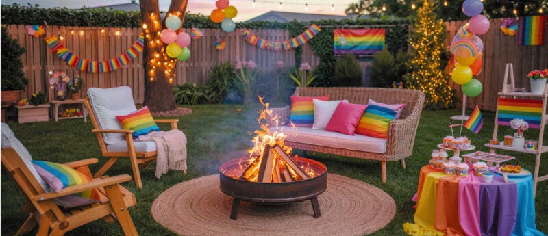 How to Host a Rainbow-Themed Bonfire Party