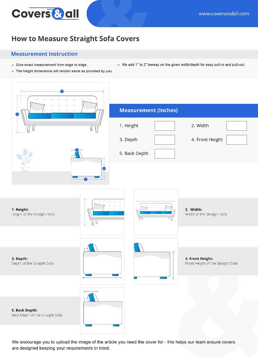 Sofa measuring guide