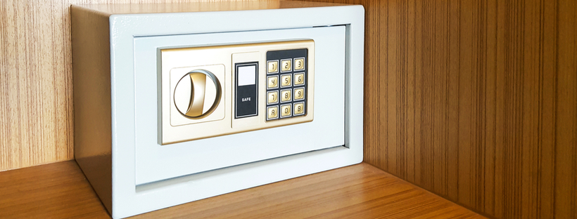 Metal safe with keypad